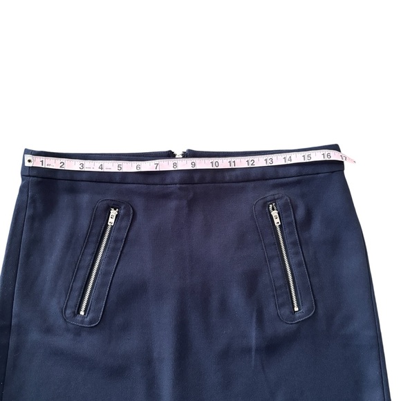 Gap Navy Heavy Knit Skirt with Front Zippers 10 - Picture 6 of 8